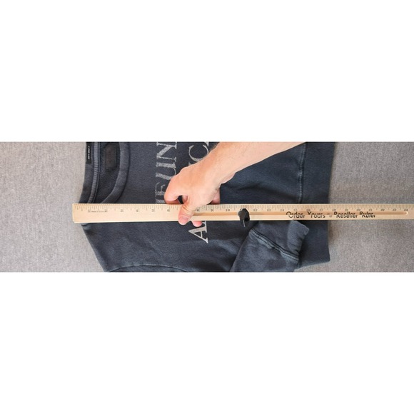 Mother Denim Sweatshirt Womens XS Blue Matchbox Dye Young American French Terry - Picture 6 of 9